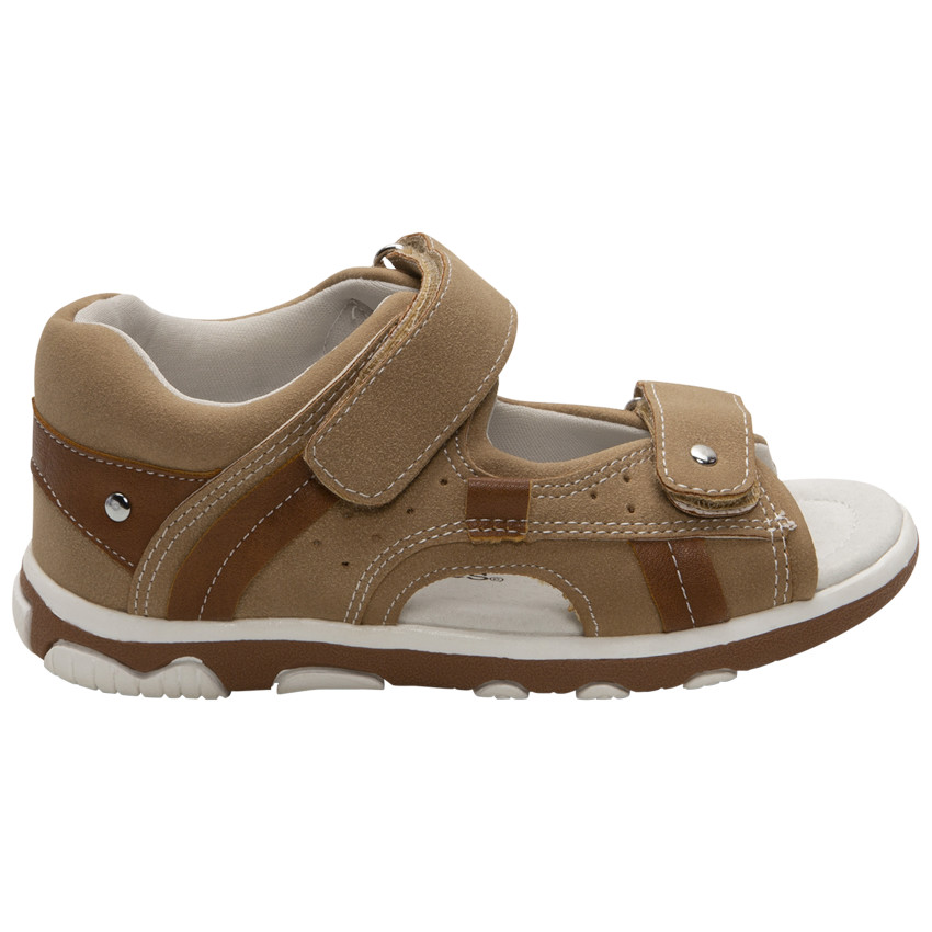 Nu-pieds effet peau retournée à scratchs 