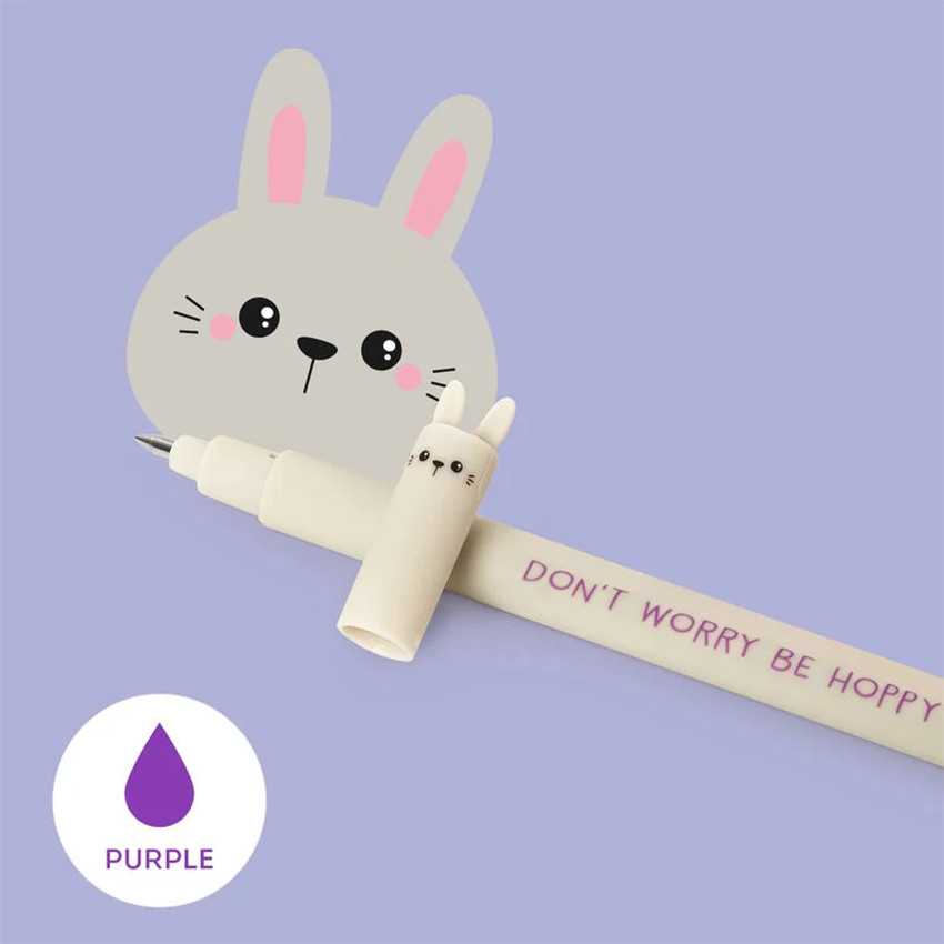 Stylo gel à encre violette effaçable Lapin 