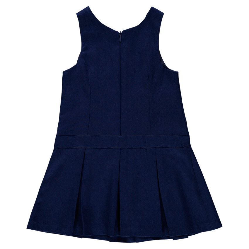 Robe sans manches unie avec jeu de plis 