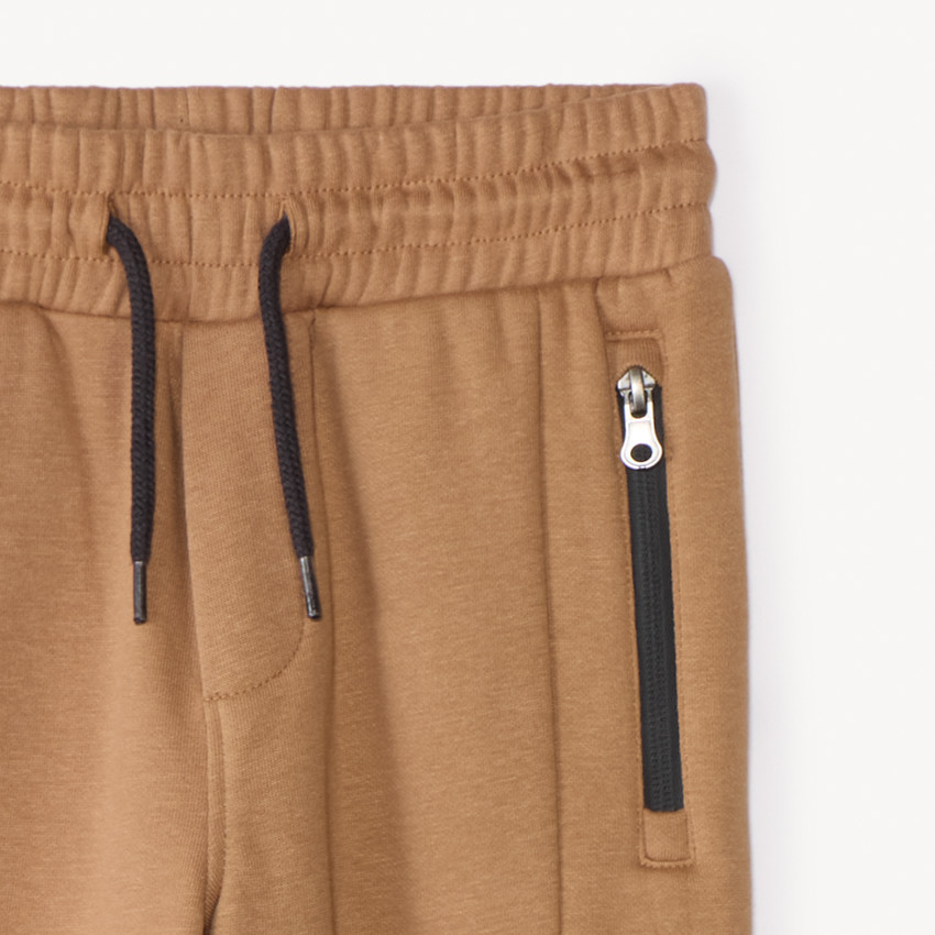 Jogging molleton uni à poches zippées pour garçon 