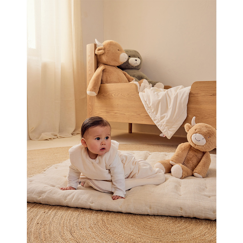 Peluche moyenne 40cm Vache Fluffy Beige 