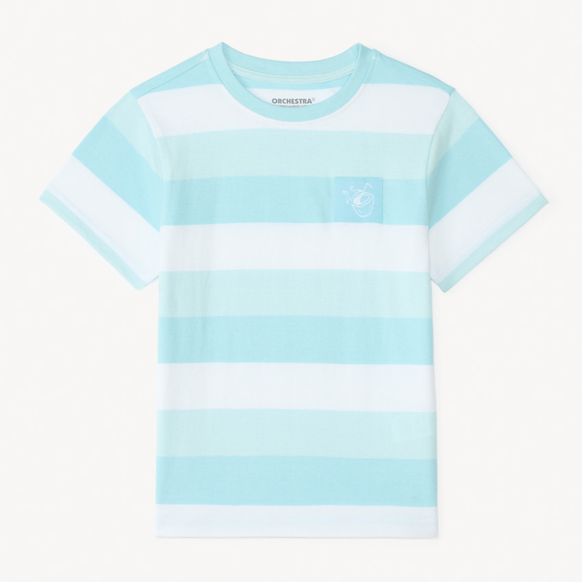 T-shirt manches courtes à rayures pour garçon 