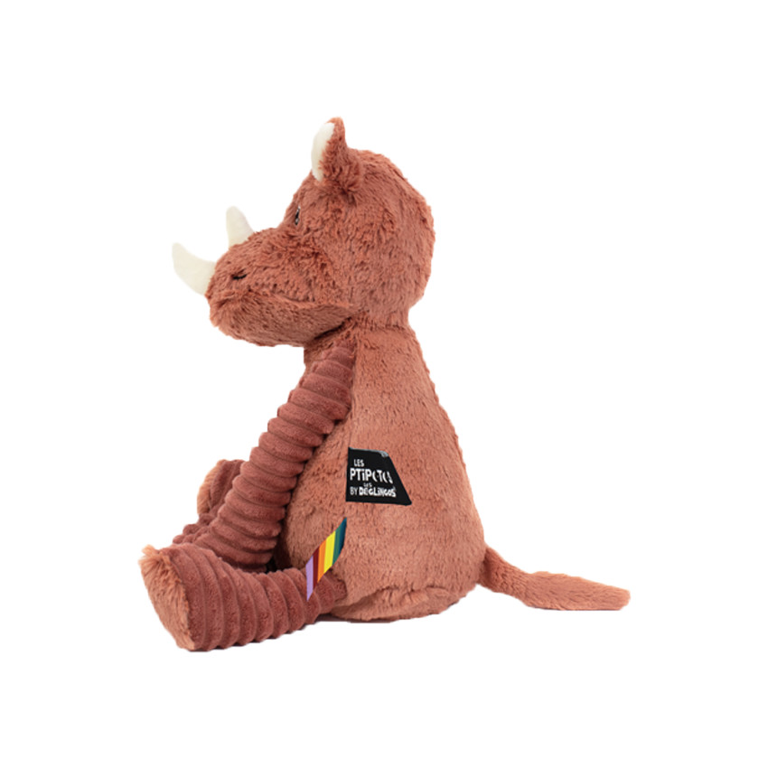Peluche Ptipotos - Le rhinocéros Terracotta 