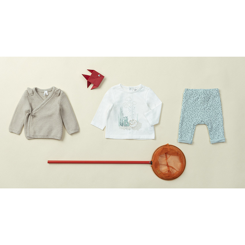 Brassière de naissance en tricot beige 