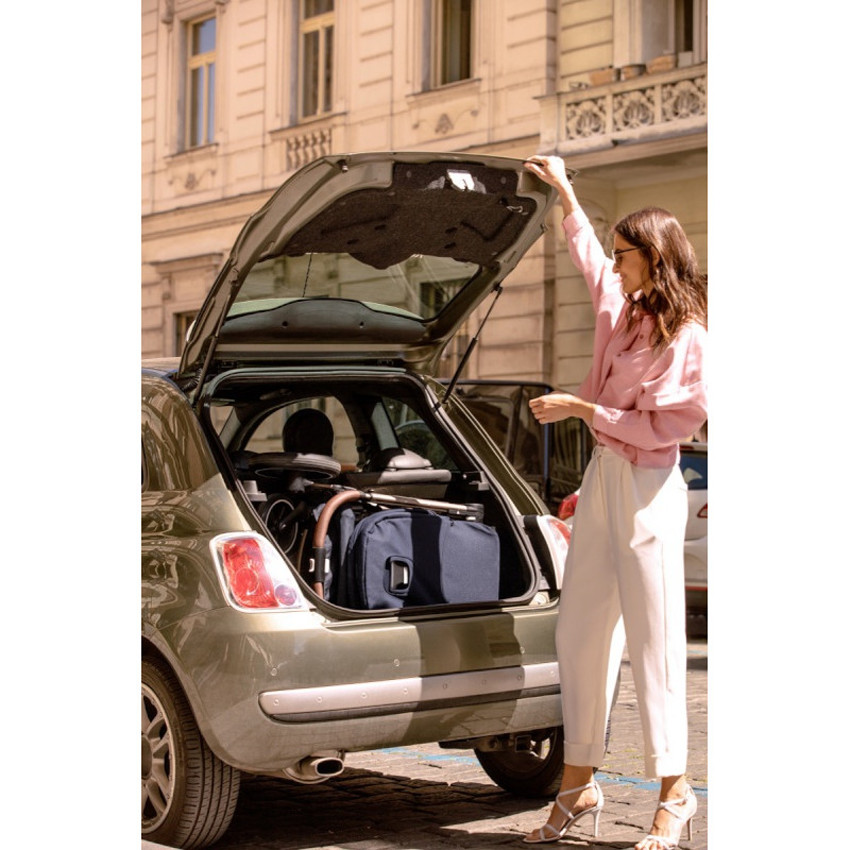 Poussette double Gazelle S - Châssis Noir / Siège Navy Blue 