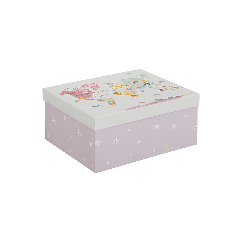 Set de 3 boîtes de rangement gigognes Girly 