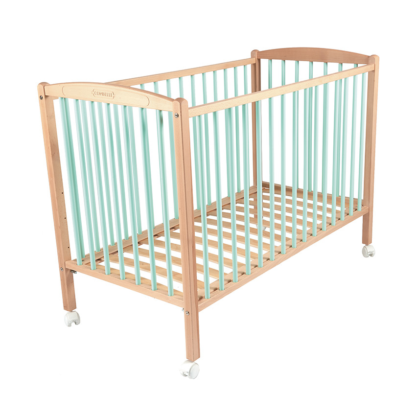 Lit Arthur 60 x 120 cm avec roulettes – Hybride Vert Mint 