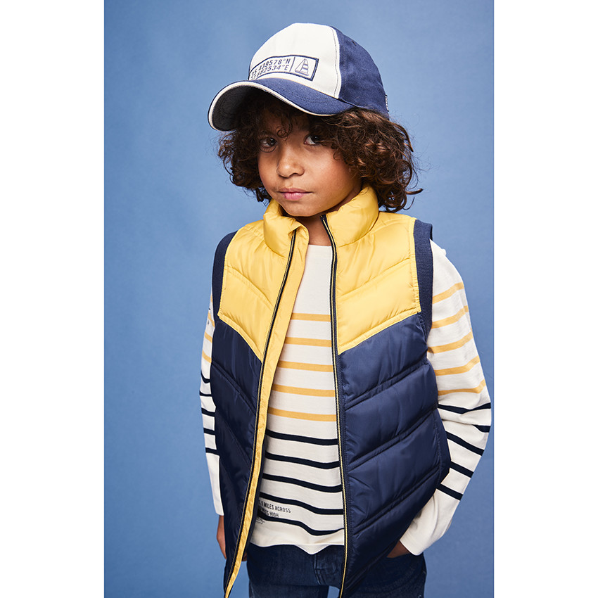 Doudoune sans manches matelassée effet colorblock pour garçon 