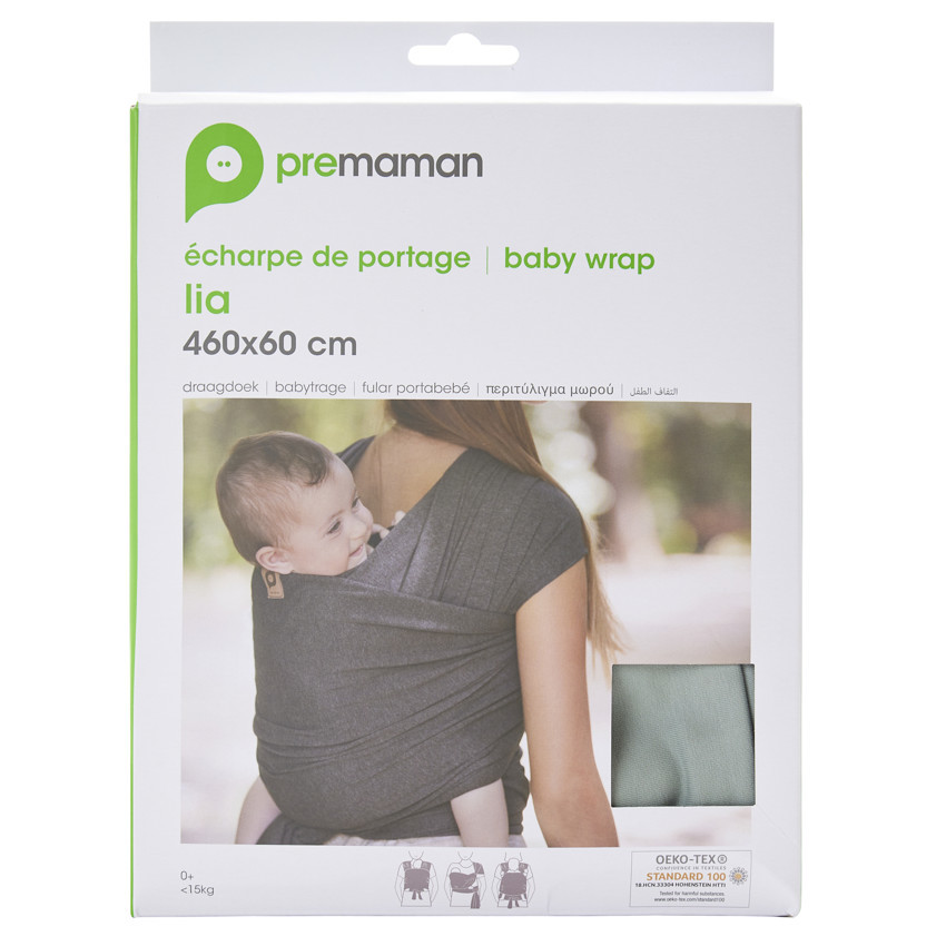 Écharpe de portage Lia - Kaki - Kaki (Prémaman) - Image 3
