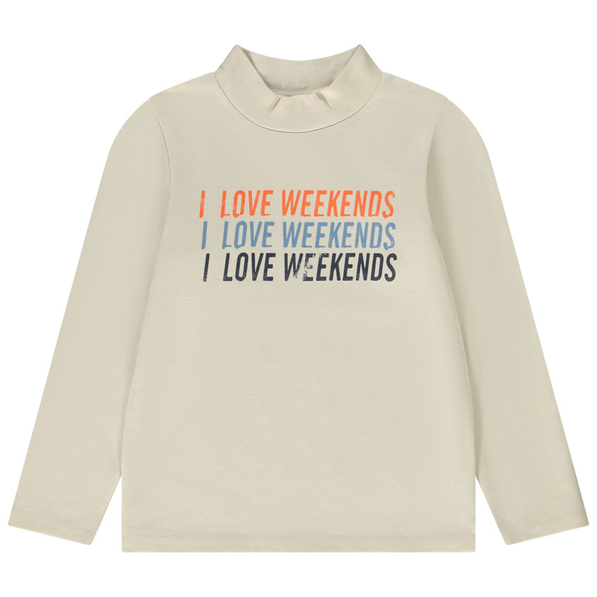 Sous-pull col cheminée print fantaisie pour garçon 