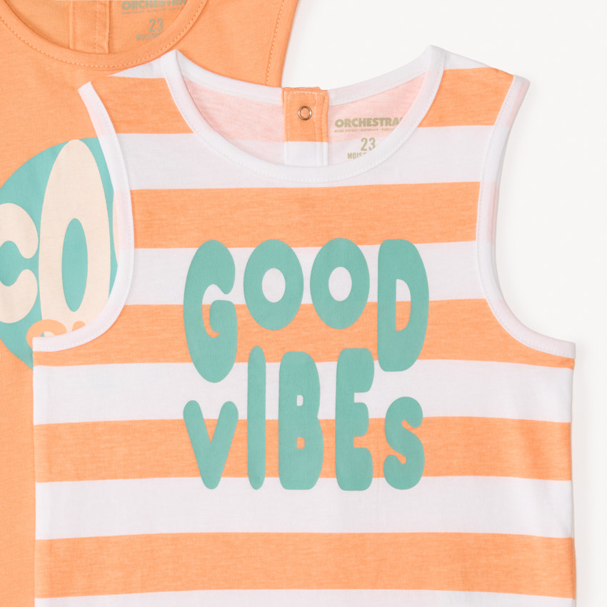 Lot de 5 débardeurs en jersey fantaisie pour bébé garçon 