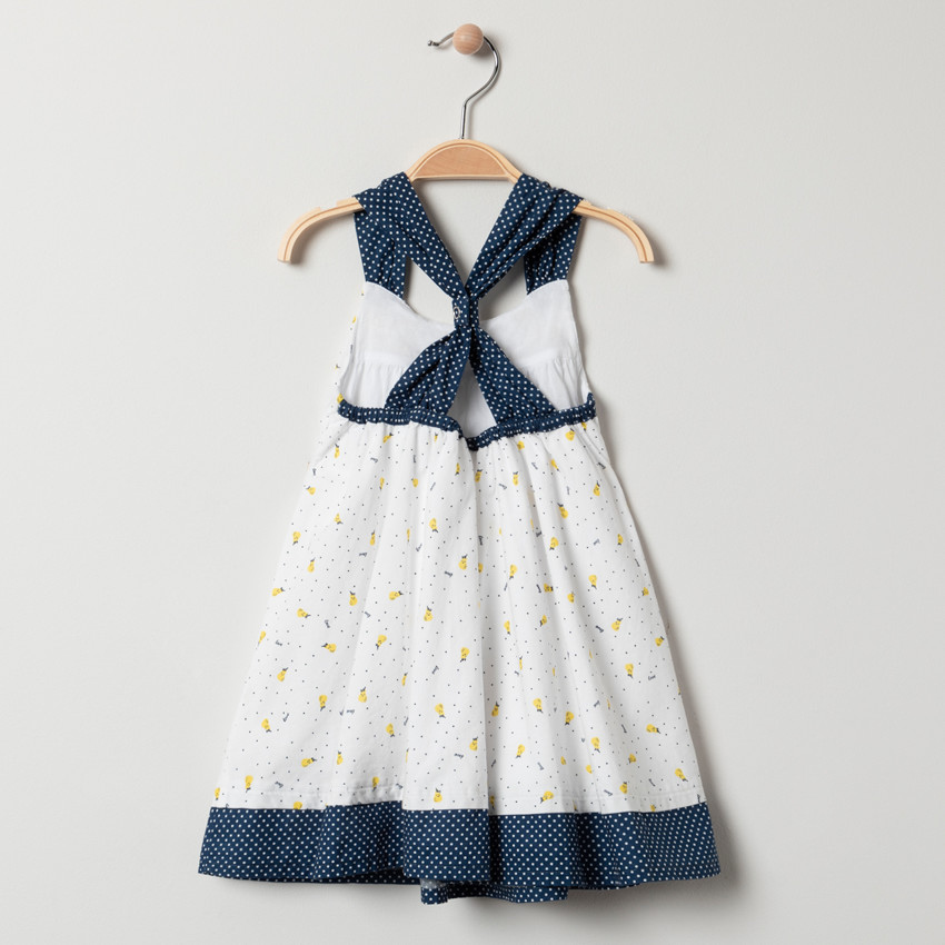 Robe à bretelles et poires imprimées all-over 
