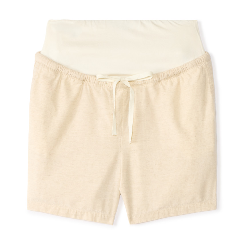 Short en toile avec bandeau haut pour femme enceinte