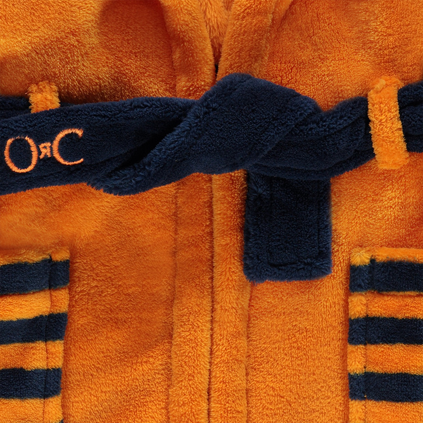 Robe de chambre en sherpa avec capuche à broderies tigre  