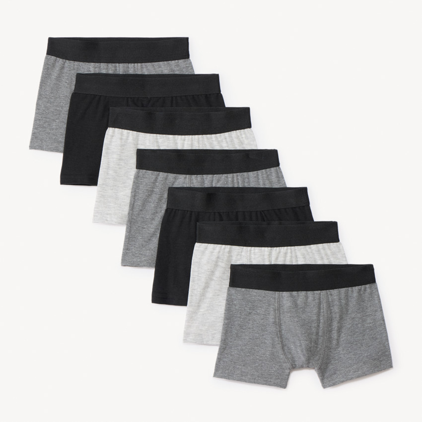 Lot de 7 boxers unis pour garçon  