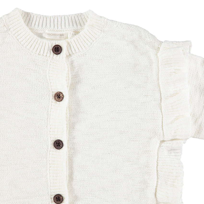 Gilet en tricot fantaisie avec volants 