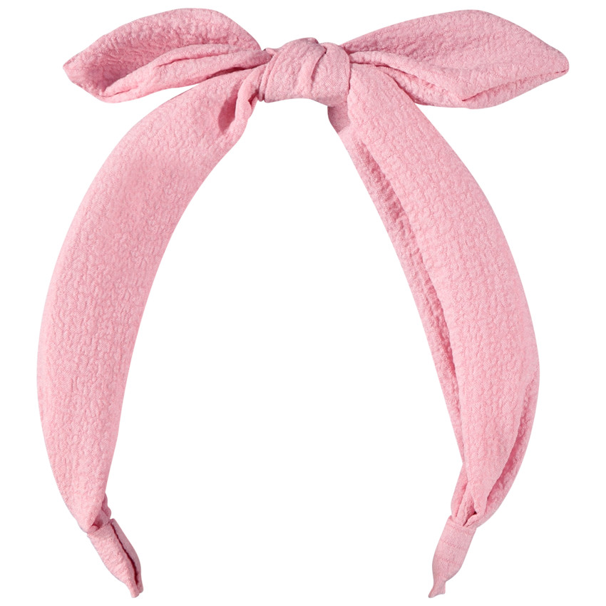 Serre-tête en crépon effet noué pour fille 