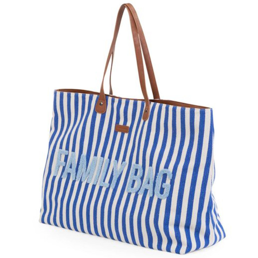 Sac à langer Family Bag Rayures Bleu Electrique Bleu Clair 
