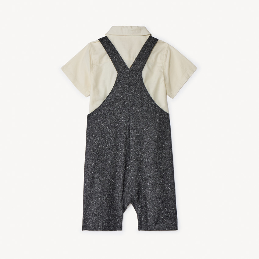 Ensemble court 2 pièces avec salopette de Noël pour bébé garçon 