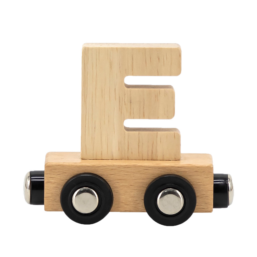 Lettre "E" en bois pour train  