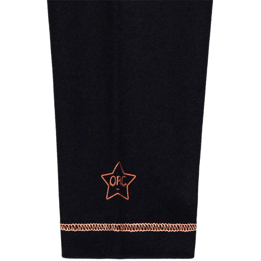 Lot de 2 leggings unis à surpiqûres pour filles 