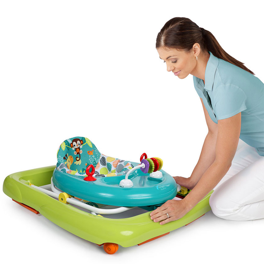 Trotteur pliable Giggling Safari bleu/vert 