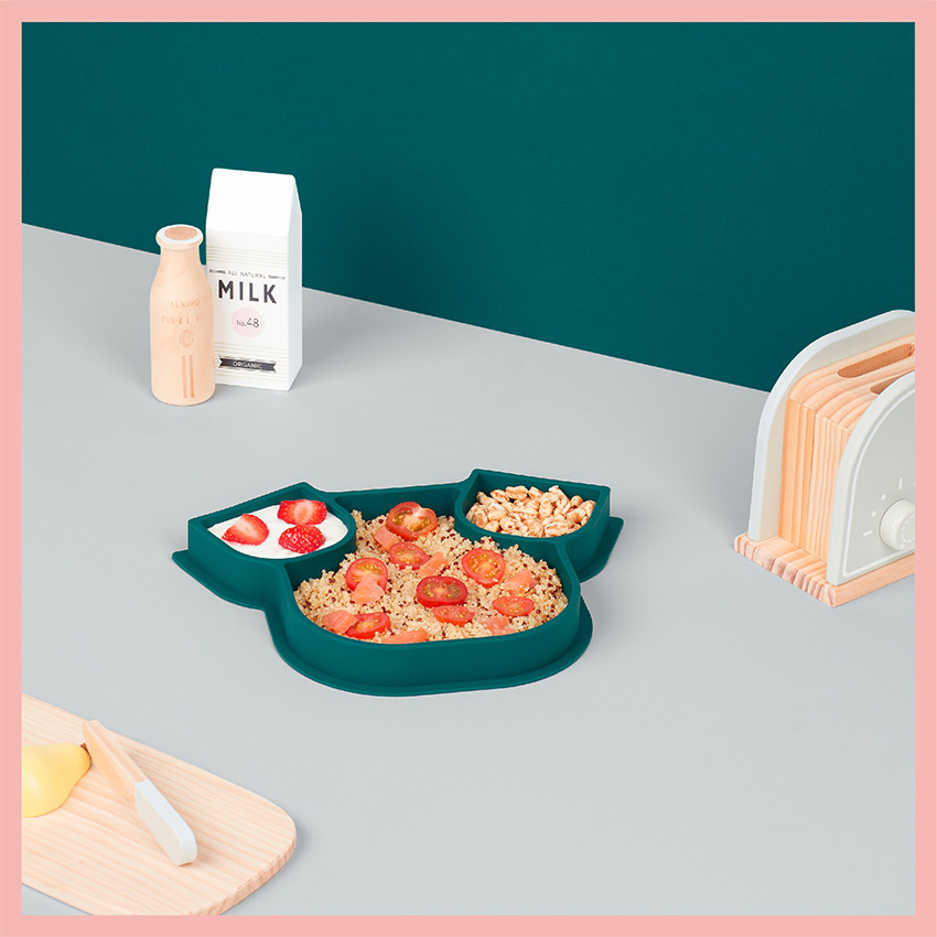 Assiette compartimentée en silicone ISY PLATE - Chien 