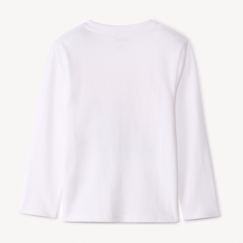T-shirt manches longues uni avec soft print pour garçon  