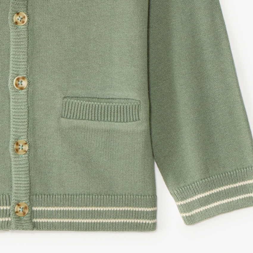 Gilet en tricot col V pour bébé garçon 