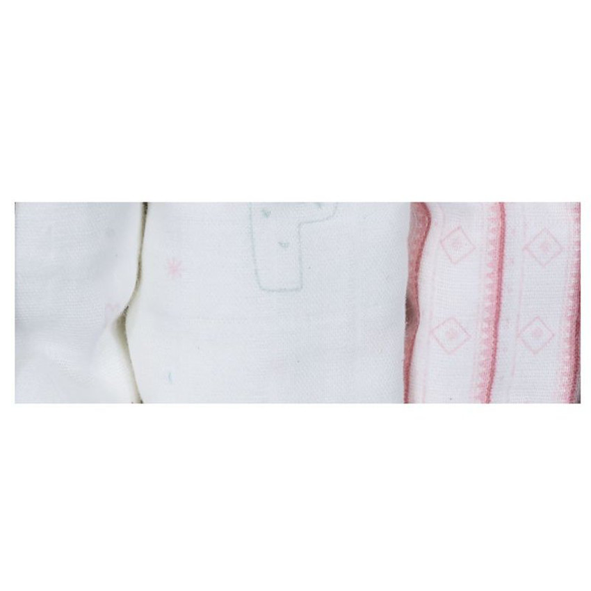 Lot de 3 langes en coton 70x70cm - Mila Main Lot de 3 langes en coton 70x70cm - Mila