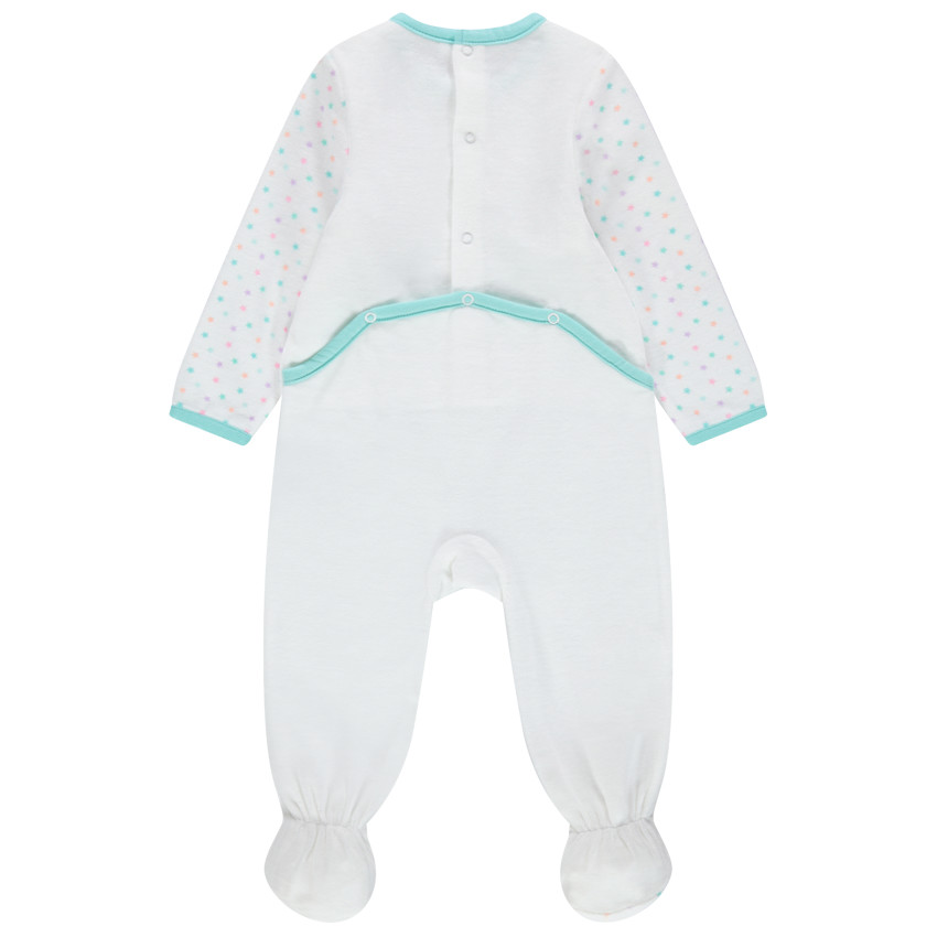 Dors-bien en velours print licorne pour bébé fille 