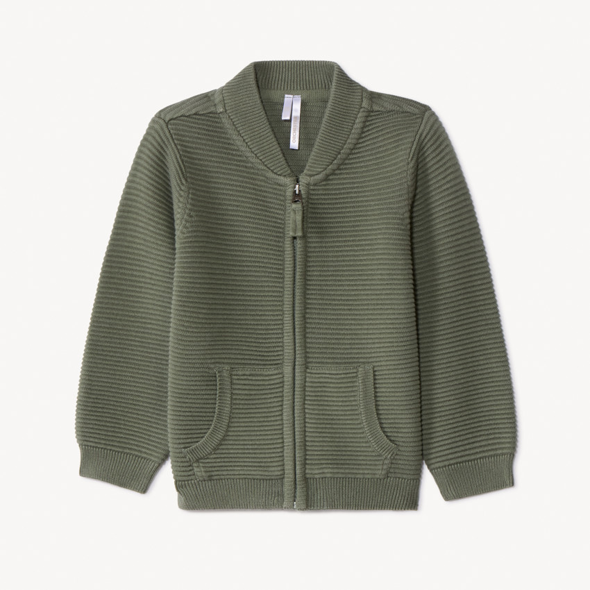 Gilet en tricot fantaisie et poches pour bébé garçon 