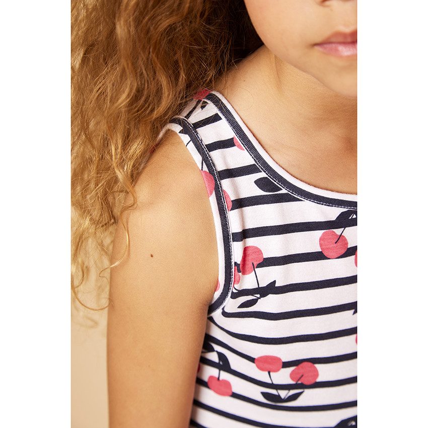 Robe à bretelles imprimé papillons pour fille 
