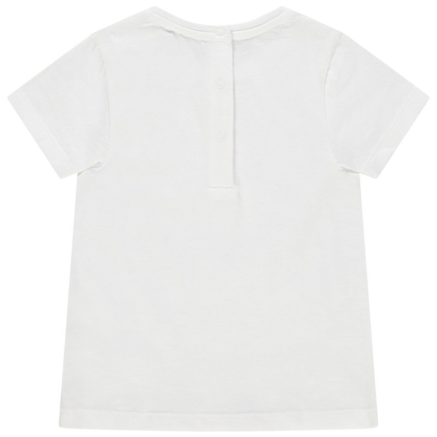 T-shirt manches courtes en coton à message pour bébé fille 