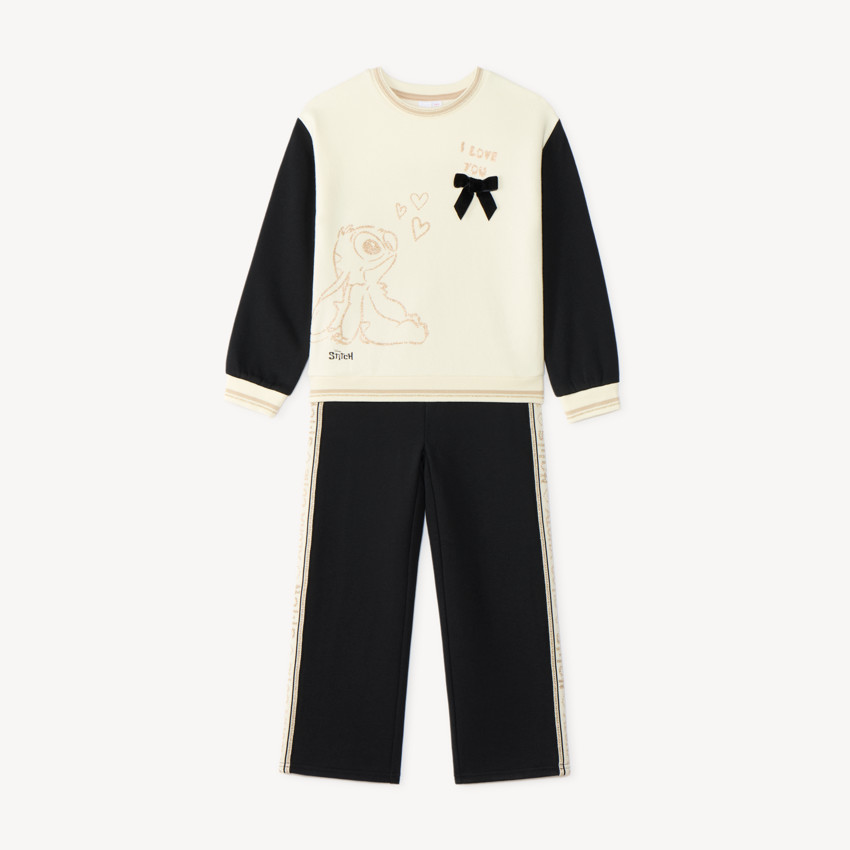 Ensemble 2 pièces sweat et jogging fille Stitch Disney