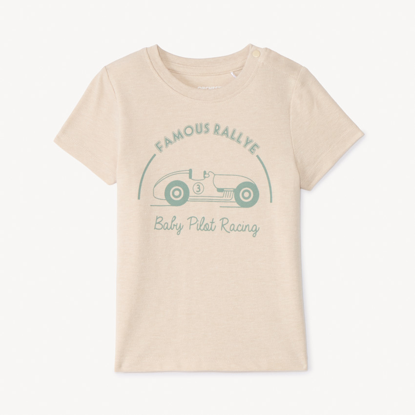T-shirt manches courtes print automobile pour bébé garçon 