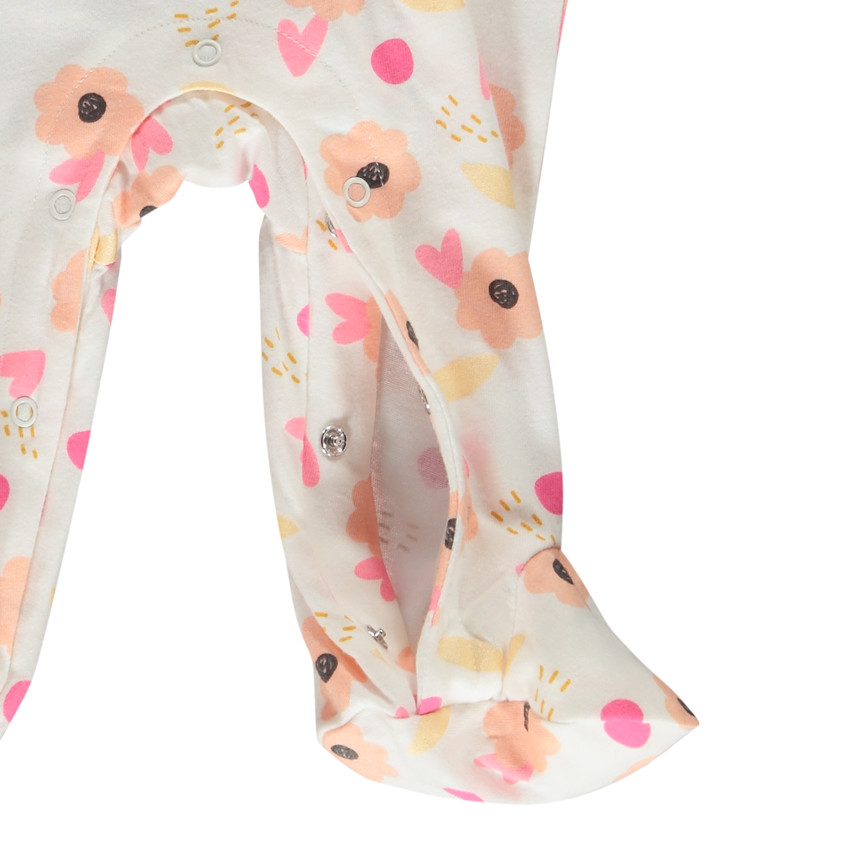 Dors-bien en jersey imprimé fleuri pour bébé fille 
