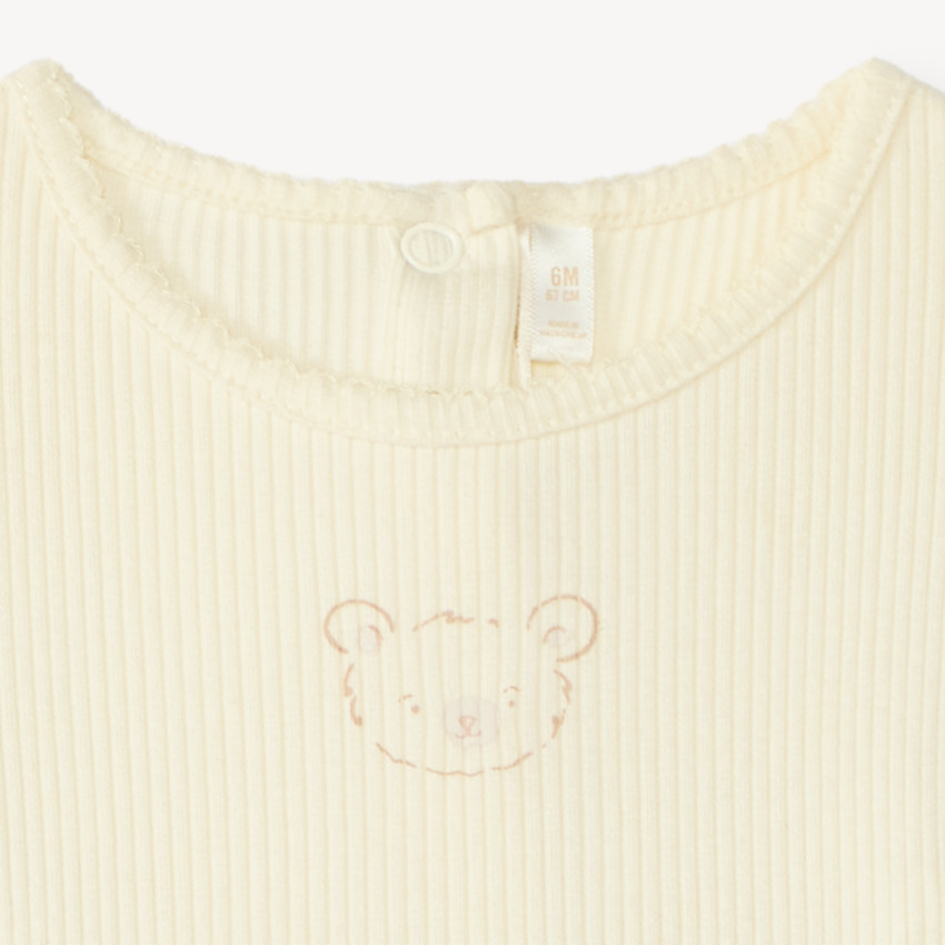 Robe effet 2 en 1 imprimé oursons pour bébé fille 