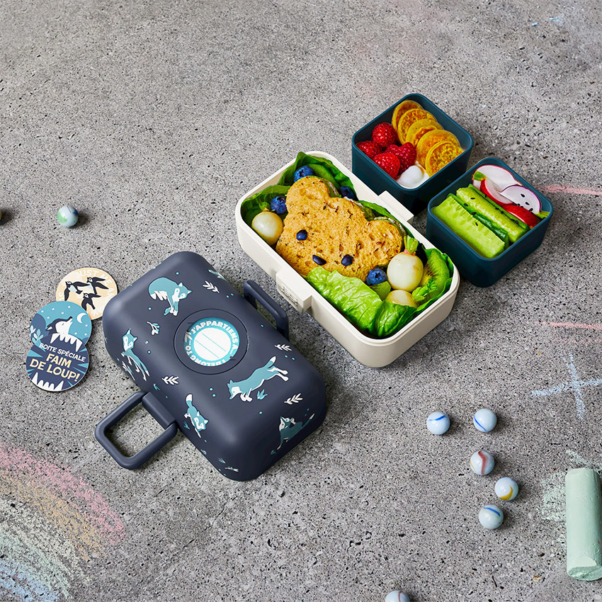 Lunchbox 800ml Tresor wolf bleu 