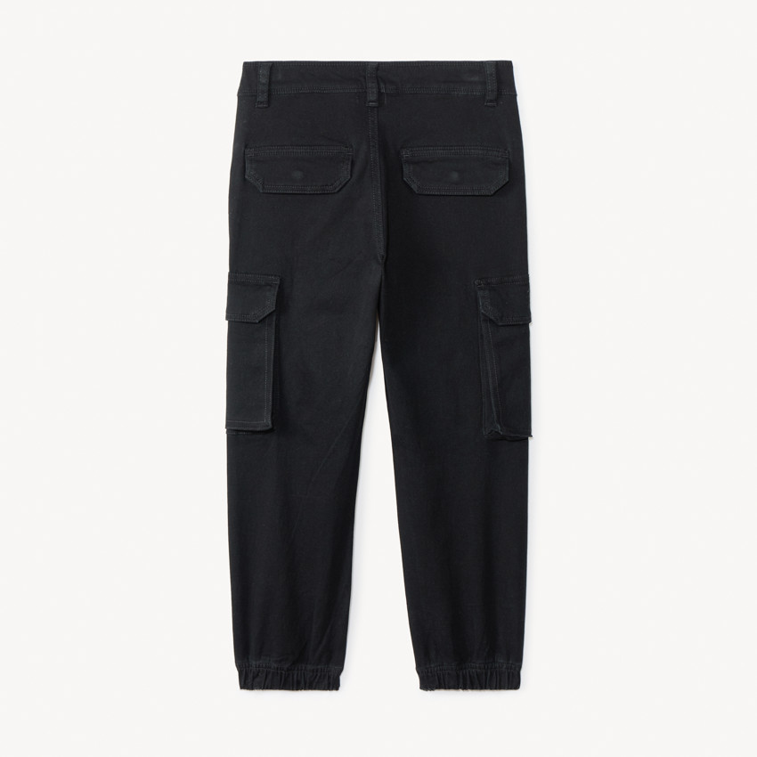 Pantalon cargo uni à poches soufflet pour garçon 