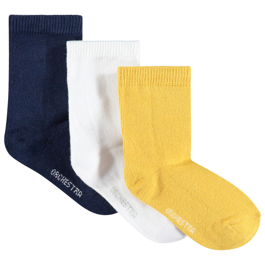 Lot de 3 paires de chaussettes assorties unies 