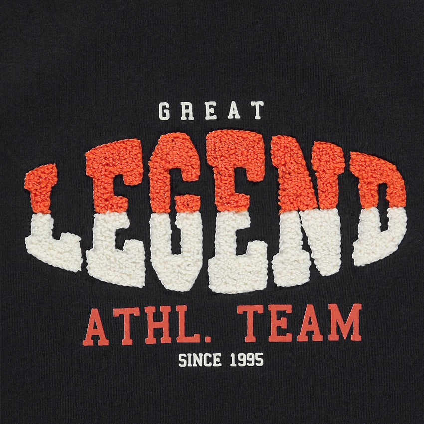 T-shirt manches longues patchs bouclettes 3D pour garçon 