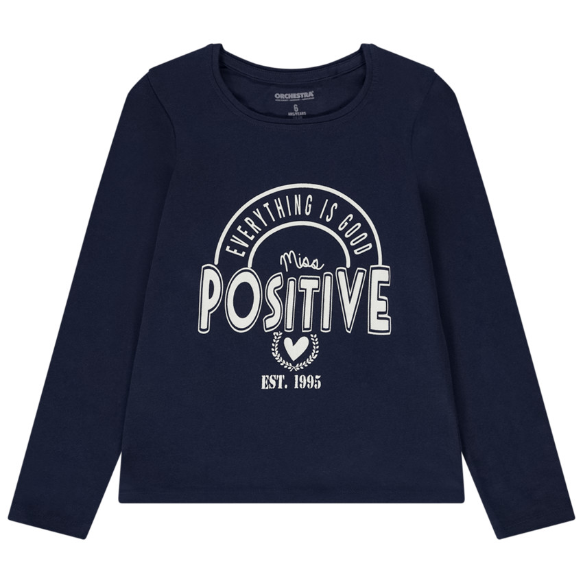 T-shirt manches longues print fantaisie pour fille 