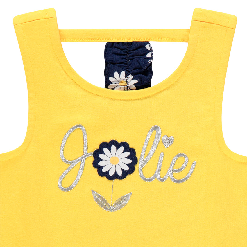 Ensemble en coton avec débardeur et short imprimé marguerites 