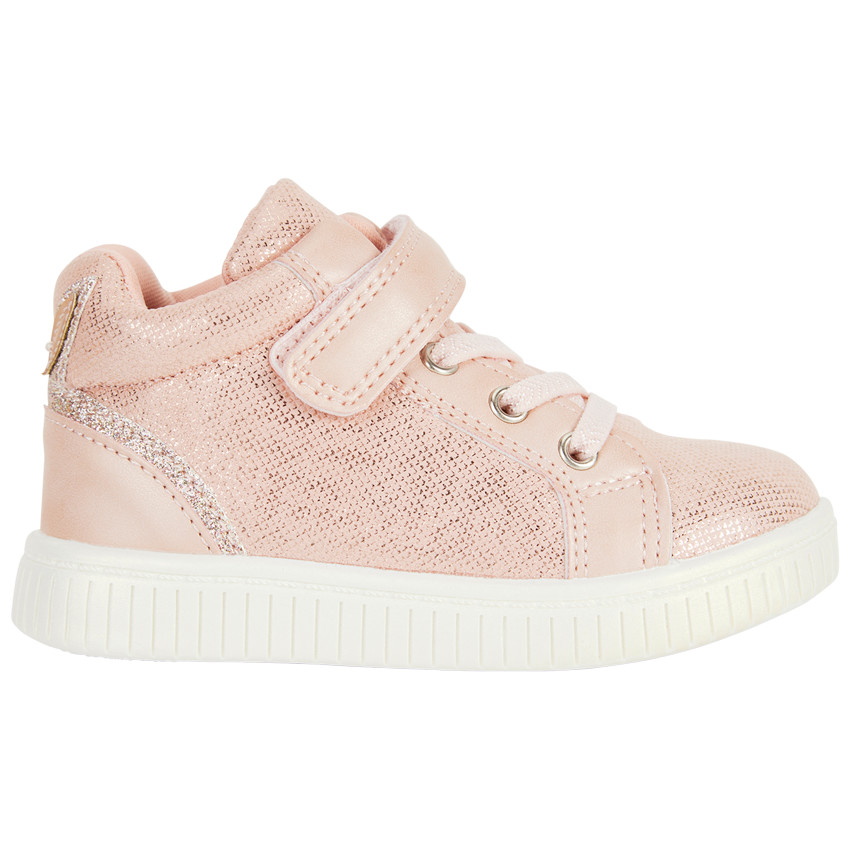 Bottillons effet irisé bi-matières pour bébé fille 