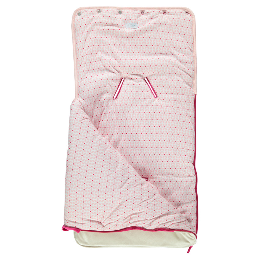 Nid d'ange en velours et jersey avec lapin et étoiles brodés 