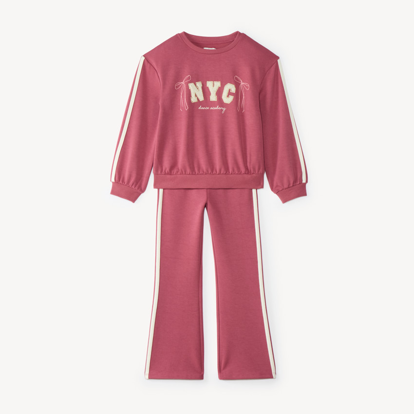 Ensemble de jogging fille print fantaisie pailleté 