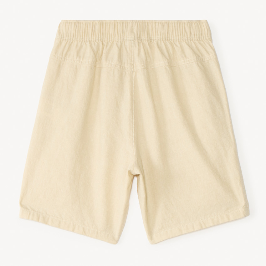 Bermuda en toile effet lin pour garçon  