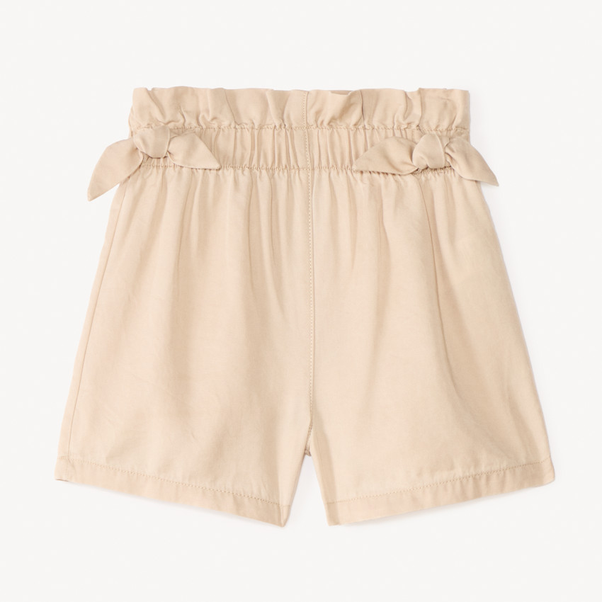 Short en tencel avec nœuds décoratifs pour fille 