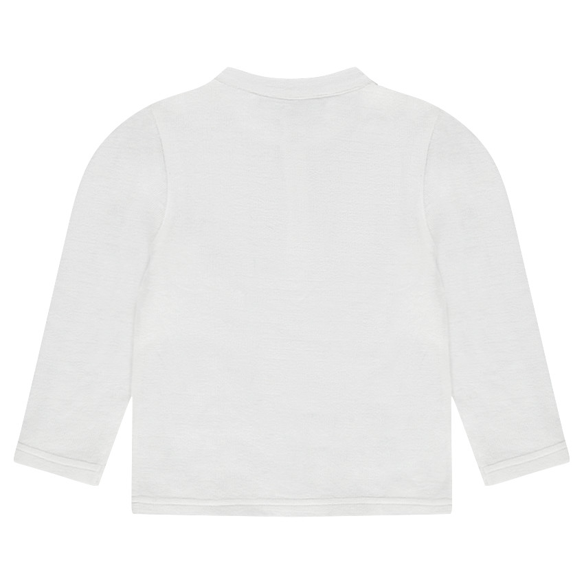 Tee-shirt manches longues en coton avec poche plaquée 